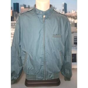 Members Only Jacket Mens Green Bomber Coat Full Zip Size 44